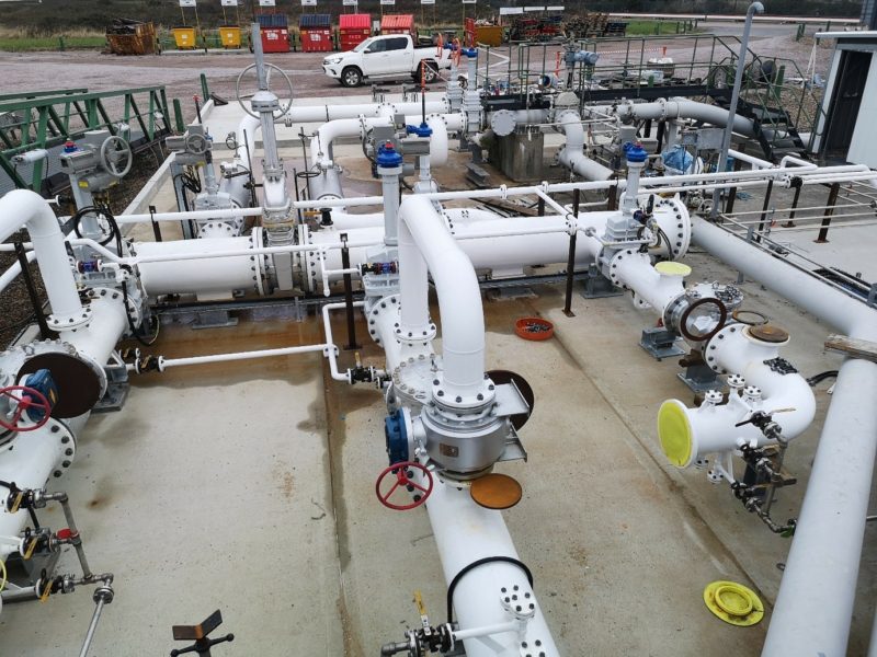 A series of large pipework, BP