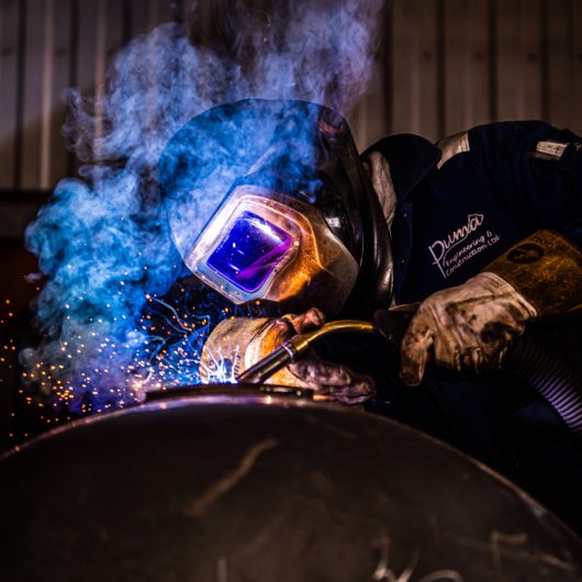 Puma Engineer welding a pressure vessel